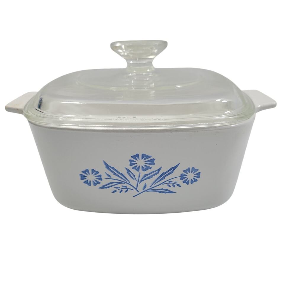 Corning Ware 1960's Cornflower Blue Vintage 1.5 Liter Container With Lid 91123-1